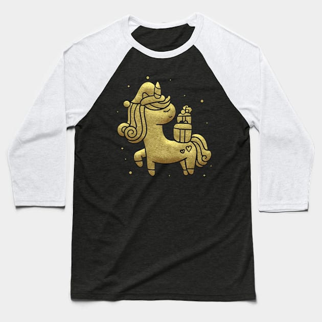 Gold Unicorn Gifts Baseball T-Shirt by Imutobi